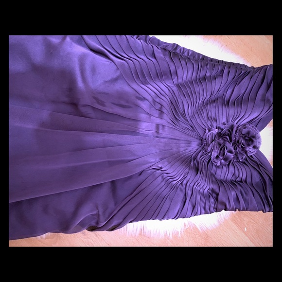 Bari Jay Dresses & Skirts - Purple Strapless Bari Jay Full-Length Gown